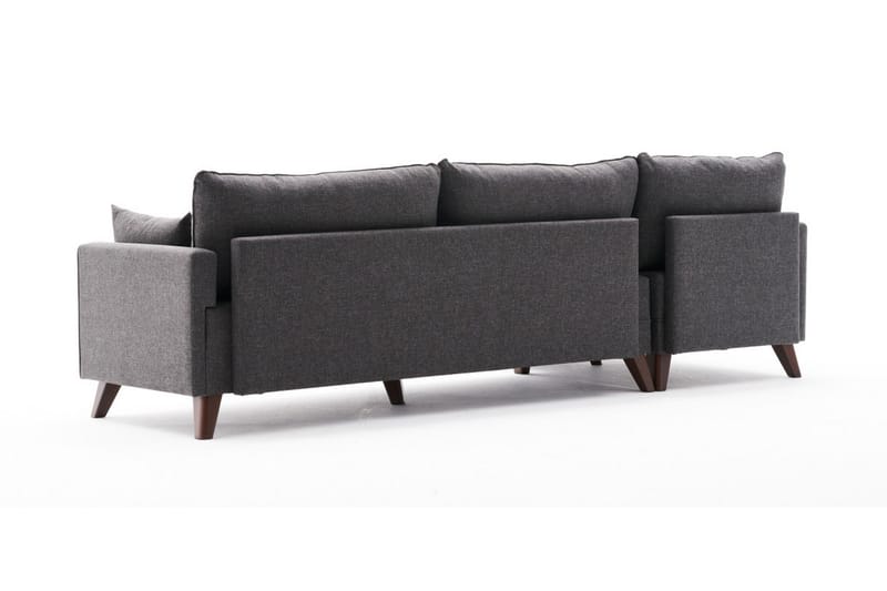 Antigua Chaiselongsofa Venstre - Antracit/Brun - Sofa med chaiselong - 4 personers sofa med chaiselong