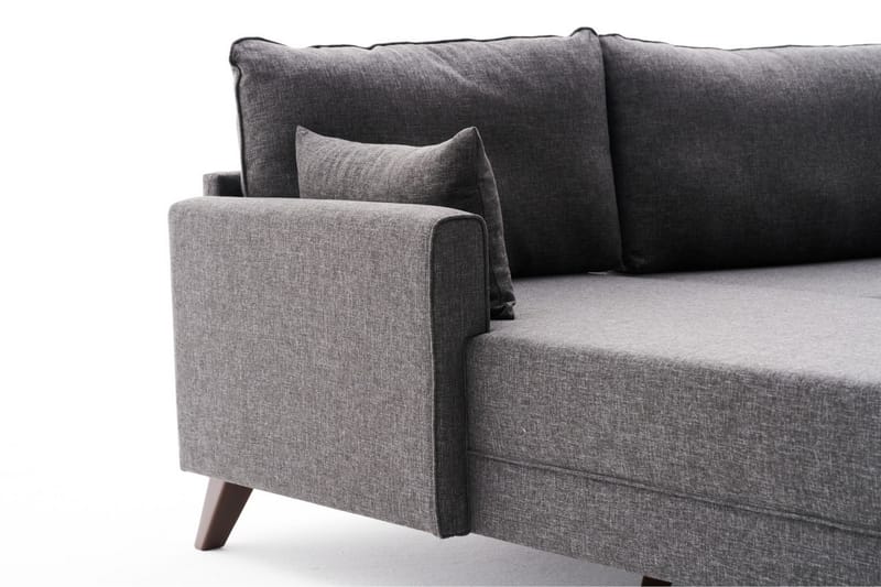 Antigua Chaiselongsofa Venstre - Antracit/Brun - Sofa med chaiselong - 4 personers sofa med chaiselong