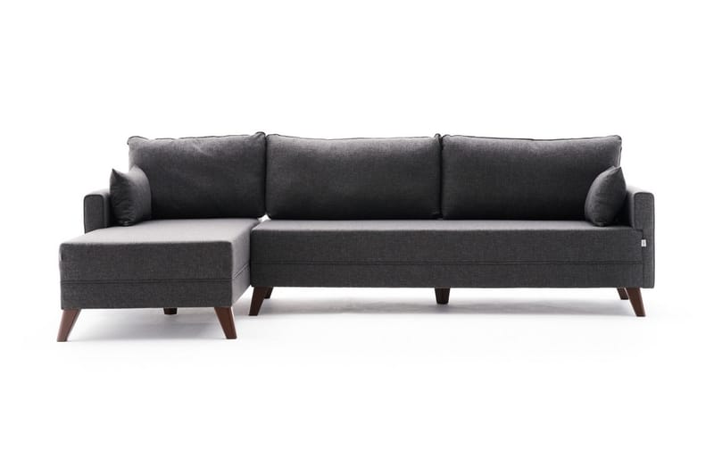 Antigua Chaiselongsofa Venstre - Antracit/Brun - Møbler - Sofaer - Sofa med chaiselong