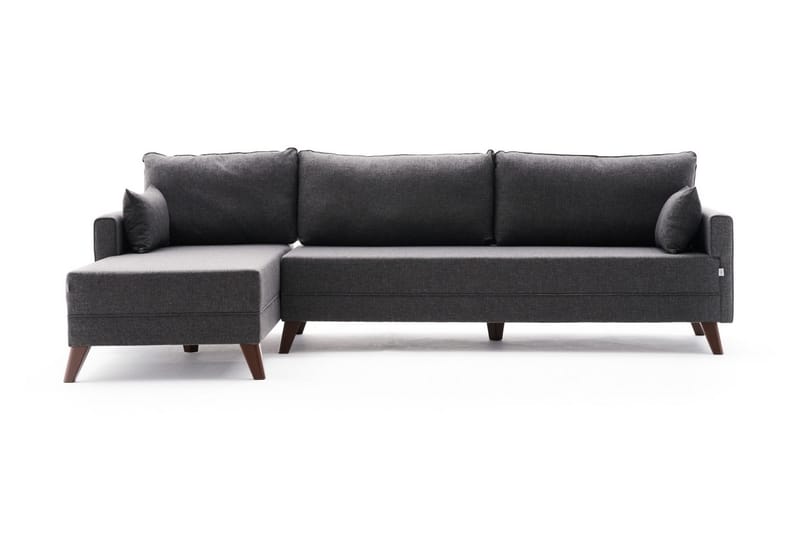 Antigua Chaiselongsofa Venstre - Antracit/Brun - Sofa med chaiselong - 4 personers sofa med chaiselong