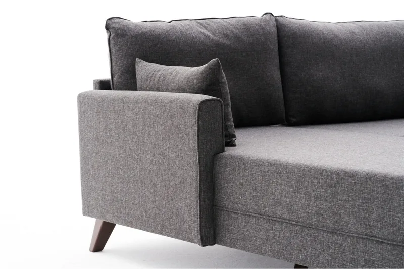 Antigua Chaiselongsofa Venstre - Antracit/Brun - Møbler - Sofaer - Sofa med chaiselong