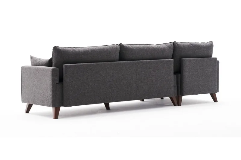 Antigua Chaiselongsofa Venstre - Antracit/Brun - Møbler - Sofaer - Sofa med chaiselong