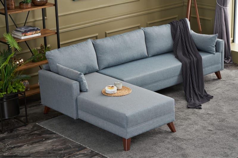 Antigua Chaiselongsofa Venstre - Blå/Brun - Møbler - Sofaer - Sofa med chaiselong