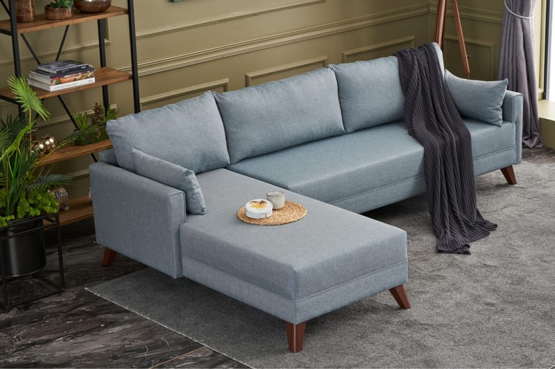 Antigua Chaiselongsofa Venstre - Blå/Brun - Møbler - Sofaer - Sofa med chaiselong