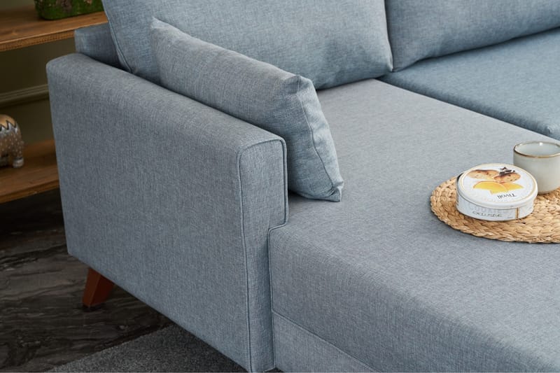 Antigua Chaiselongsofa Venstre - Blå/Brun - Møbler - Sofaer - Sofa med chaiselong