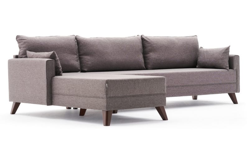 Antigua Chaiselongsofa Venstre - Brun - Sofa med chaiselong - 4 personers sofa med chaiselong