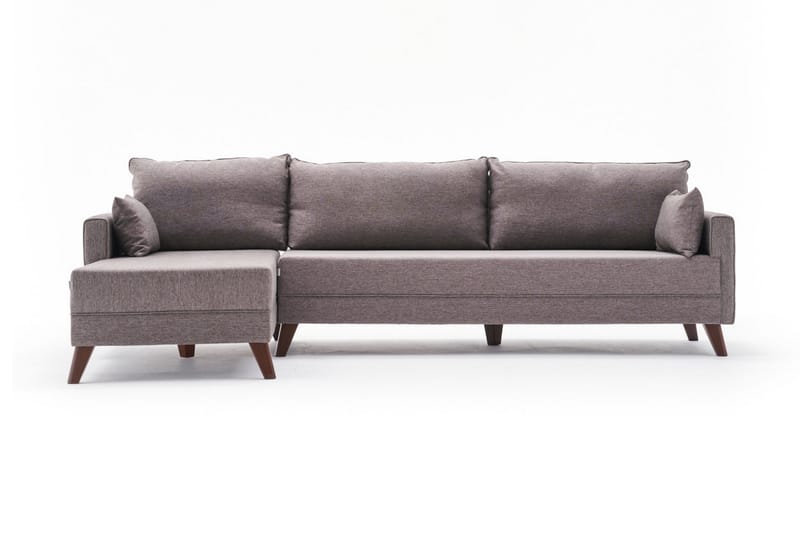 Antigua Chaiselongsofa Venstre - Brun - Sofa med chaiselong - 4 personers sofa med chaiselong