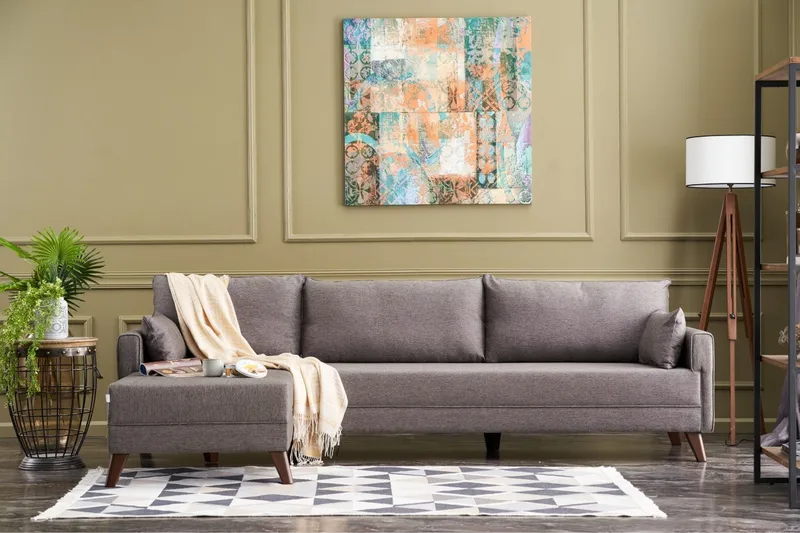 Antigua Chaiselongsofa Venstre - Brun - Møbler - Sofaer - Sofa med chaiselong