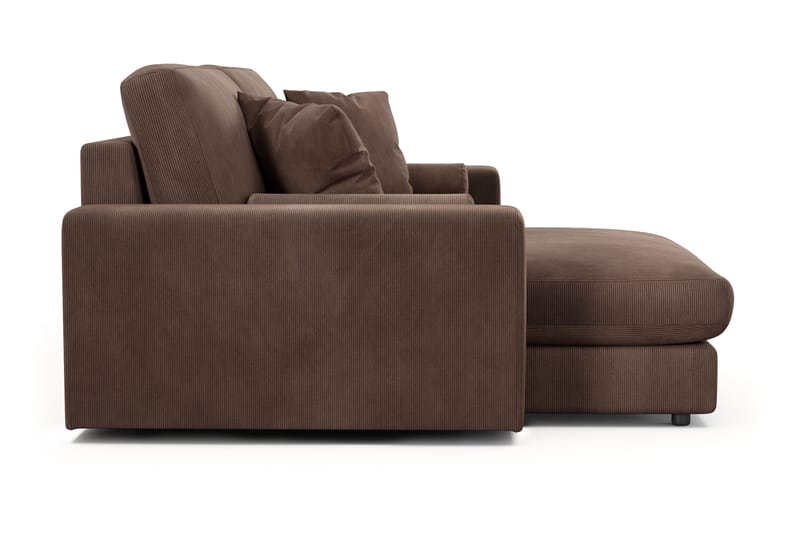 Arken Lyx 3-personers Vendbar L-formet Dyb Chaiselongsofa i Manchester - Brun - Møbler - Sofaer - Sofa med chaiselong