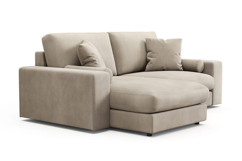 Arken Lyx 3-personers Vendbar L-formet Dyb Chaiselongsofa i Manchester - Greige - Møbler - Sofaer - Sofa med chaiselong