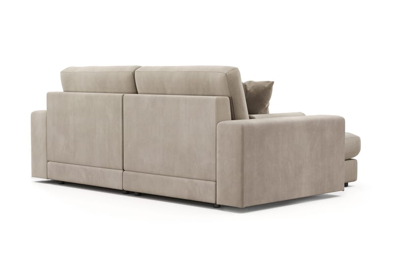 Arken Lyx 3-personers Vendbar L-formet Dyb Chaiselongsofa i Manchester - Greige - Møbler - Sofaer - Sofa med chaiselong