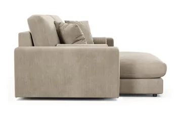 Arken Lyx 3-personers Vendbar L-formet Dyb Chaiselongsofa i Manchester - Greige - Møbler - Sofaer - Sofa med chaiselong