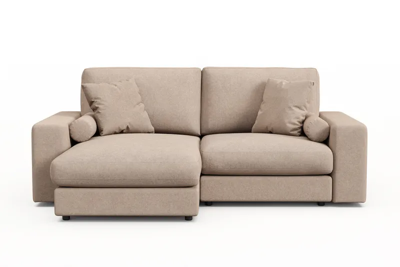 Arken Lyx 3-personers Vendbar L-formet Dyb Chaiselongsofa i stof - Beige - Møbler - Sofaer - Sofa med chaiselong