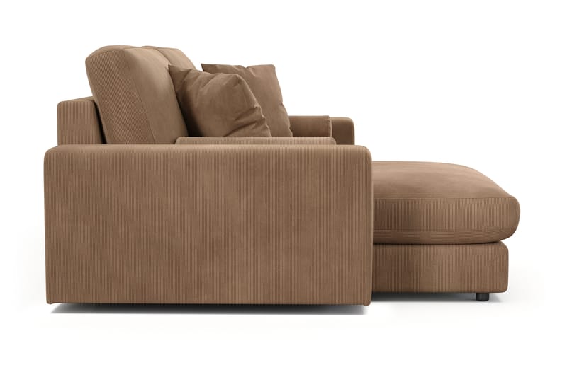 Arken Lyx 3-personers Vendbar L-formet Dyb Chaiselongsofa i Manchester - Brun - Møbler - Sofaer - Sofa med chaiselong