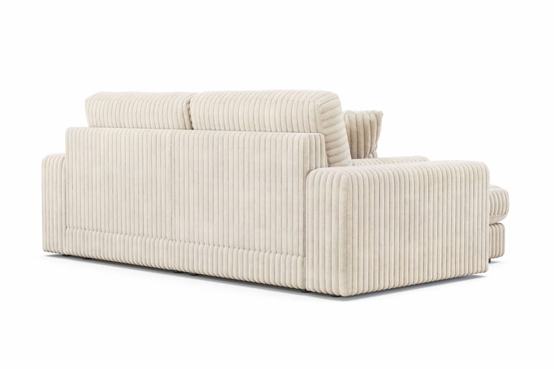 Arken Lyx 3-personers Vendbar L-formet Dyb Chaiselongsofa i Manchester - Beige - Møbler - Sofaer - Sofa med chaiselong