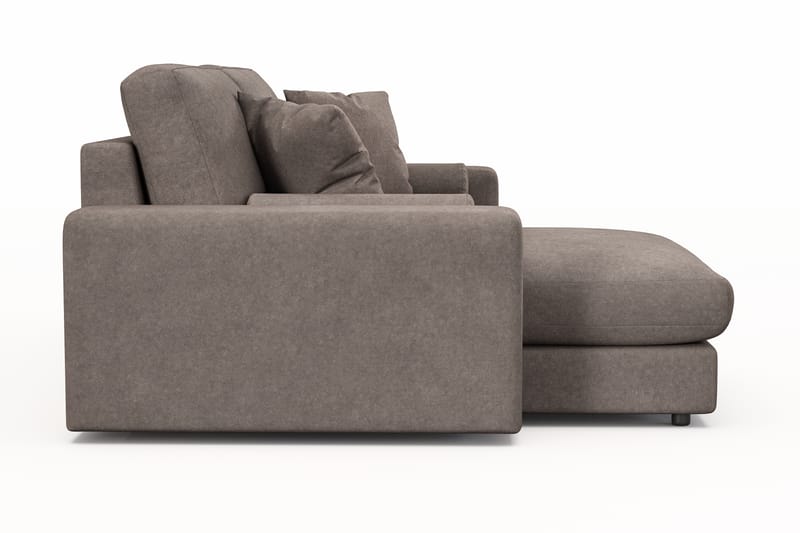 Arken Lyx 3-personers Vendbar L-formet Dyb Chaiselongsofa i stof - Brun - Møbler - Sofaer - Sofa med chaiselong