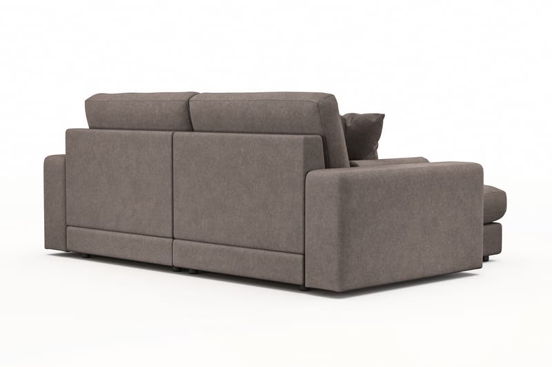 Arken Lyx 3-personers Vendbar L-formet Dyb Chaiselongsofa i stof - Brun - Møbler - Sofaer - Sofa med chaiselong