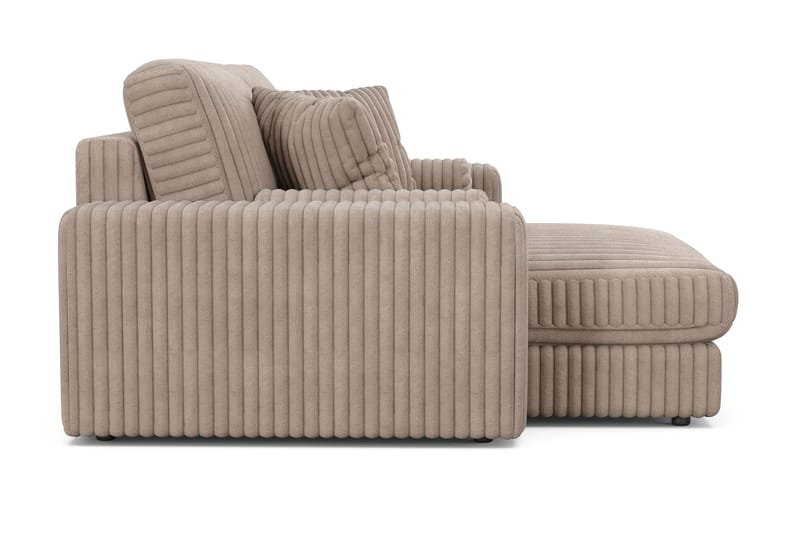 Arken Lyx 3-personers Vendbar L-formet Dyb Chaiselongsofa i Manchester - Greige - Møbler - Sofaer - Sofa med chaiselong