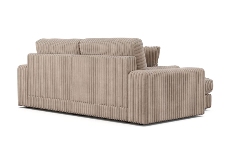 Arken Lyx 3-personers Vendbar L-formet Dyb Chaiselongsofa i Manchester - Greige - Møbler - Sofaer - Sofa med chaiselong