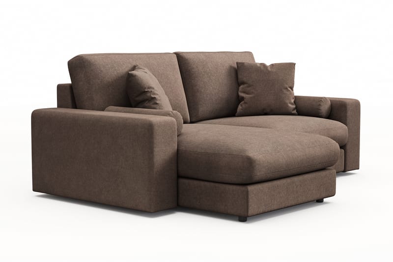 Arken Lyx 3-personers Vendbar L-formet Dyb Chaiselongsofa i stof - Brun - Møbler - Sofaer - Sofa med chaiselong