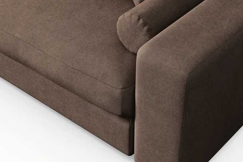 Arken Lyx 3-personers Vendbar L-formet Dyb Chaiselongsofa i stof - Brun - Møbler - Sofaer - Sofa med chaiselong