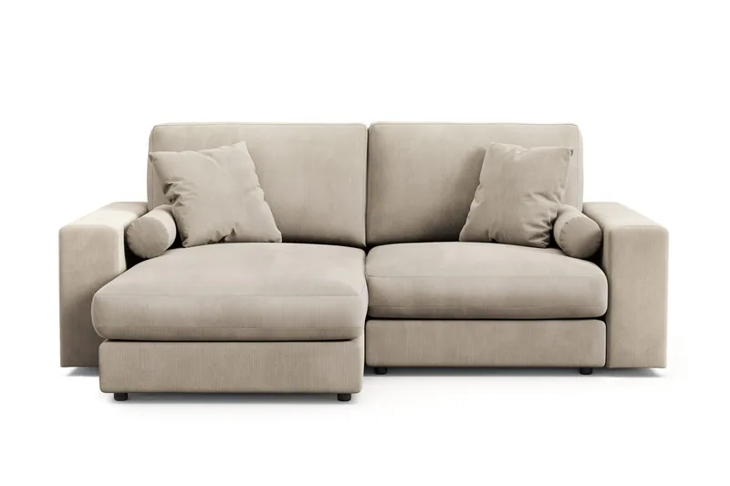 Arken Lyx 3-personers Vendbar L-formet Dyb Chaiselongsofa i Manchester - Greige - Møbler - Sofaer - Sofa med chaiselong