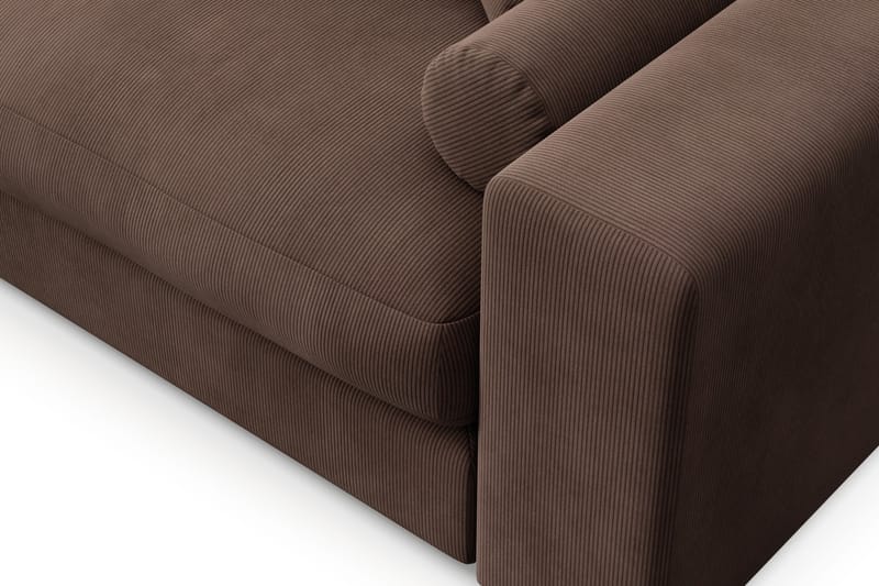 Arken Lyx 3-personers Vendbar L-formet Dyb Chaiselongsofa i Manchester - Brun - Møbler - Sofaer - Sofa med chaiselong