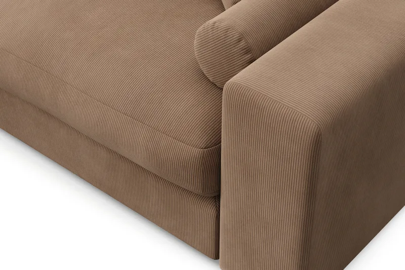 Arken Lyx 3-personers Vendbar L-formet Dyb Chaiselongsofa i Manchester - Brun - Møbler - Sofaer - Sofa med chaiselong