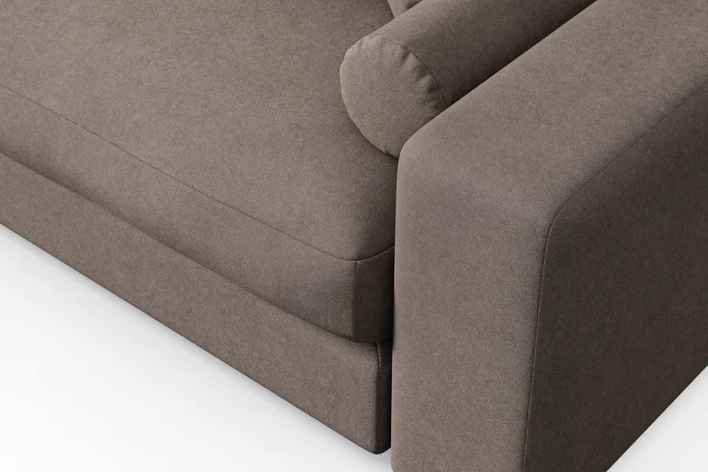 Arken Lyx 4-personers Vendbar L-formet Dyb Chaiselongsofa i stof - Brun - Møbler - Sofaer - Sofa med chaiselong