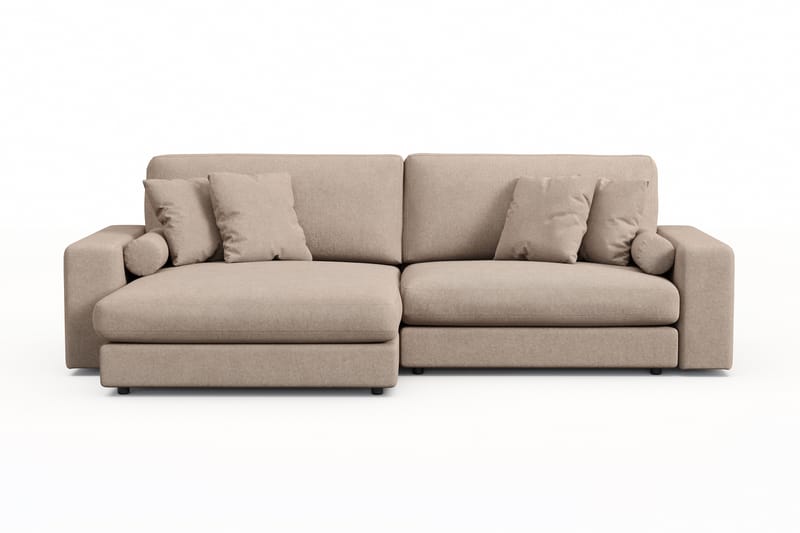 Arken Lyx 4-personers Vendbar L-formet Dyb Chaiselongsofa i stof - Beige - Møbler - Sofaer - Sofa med chaiselong