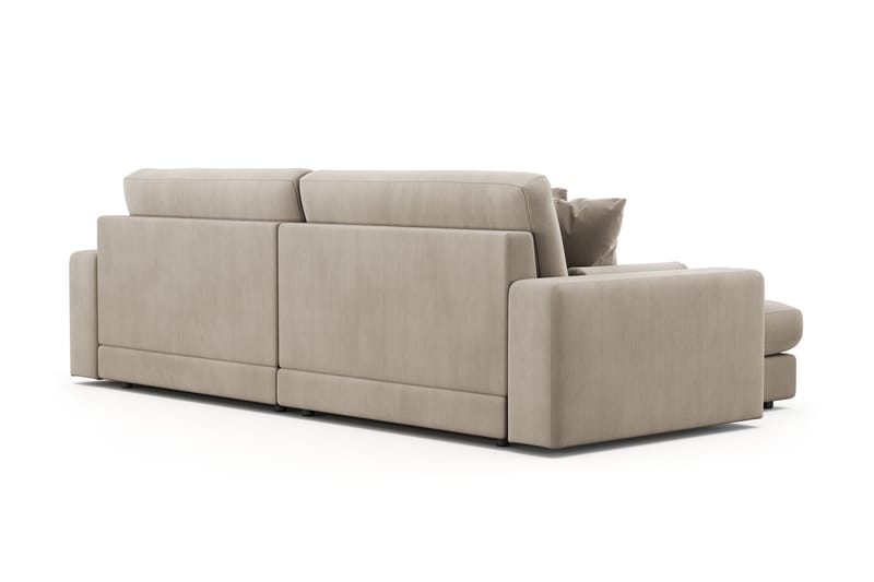 Arken Lyx 4-personers Vendbar L-formet Dyb Chaiselongsofa i Manchester - Greige - Møbler - Sofaer - Sofa med chaiselong