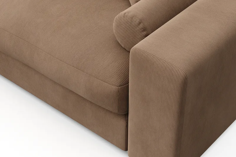 Arken Lyx 4-personers Vendbar L-formet Dyb Chaiselongsofa i Manchester - Brun - Møbler - Sofaer - Sofa med chaiselong