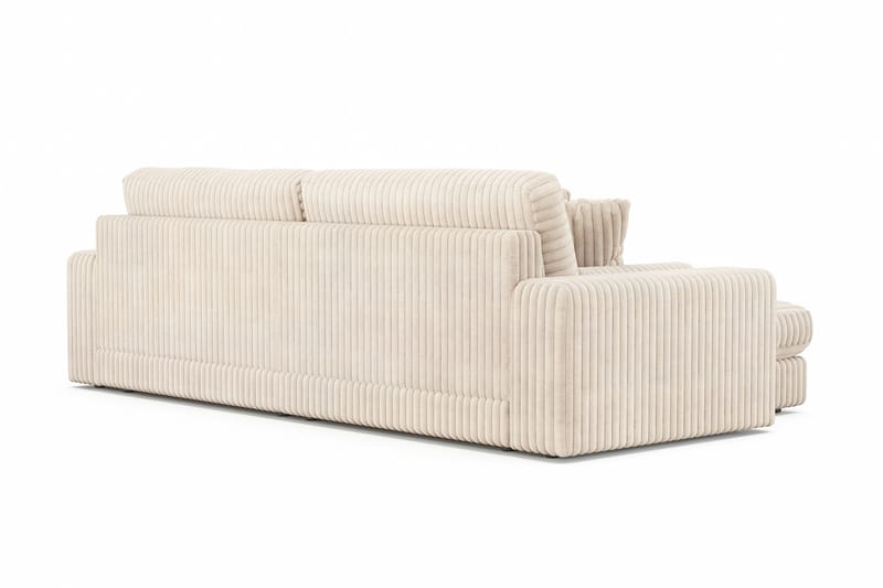 Arken Lyx 4-personers Vendbar L-formet Dyb Chaiselongsofa i Manchester - Beige - Møbler - Sofaer - Sofa med chaiselong