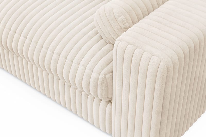 Arken Lyx 4-personers Vendbar L-formet Dyb Chaiselongsofa i Manchester - Beige - Møbler - Sofaer - Sofa med chaiselong