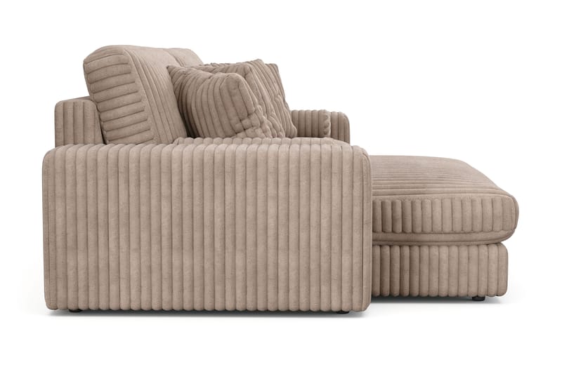 Arken Lyx 4-personers Vendbar L-formet Dyb Chaiselongsofa i Manchester - Greige - Møbler - Sofaer - Sofa med chaiselong