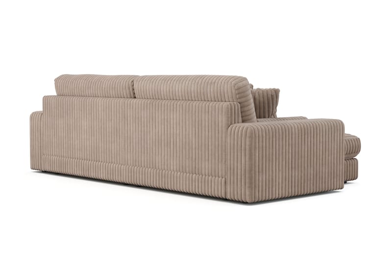 Arken Lyx 4-personers Vendbar L-formet Dyb Chaiselongsofa i Manchester - Greige - Møbler - Sofaer - Sofa med chaiselong