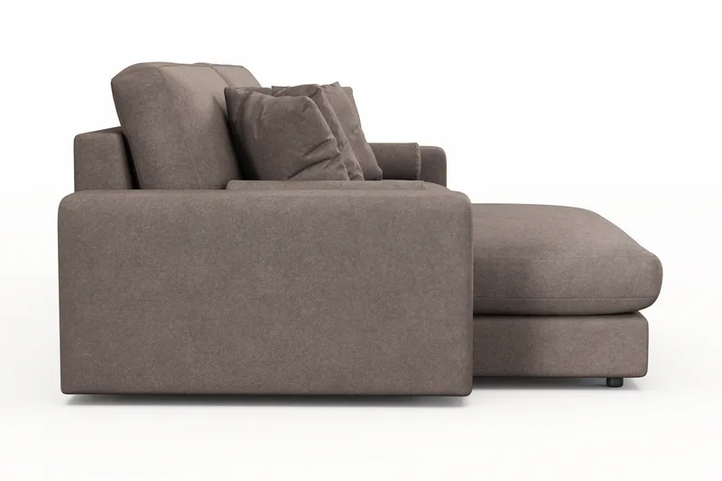 Arken Lyx 4-personers Vendbar L-formet Dyb Chaiselongsofa i stof - Brun - Møbler - Sofaer - Sofa med chaiselong