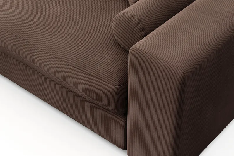 Arken Lyx 4-personers Vendbar L-formet Dyb Chaiselongsofa i Manchester - Brun - Møbler - Sofaer - Sofa med chaiselong