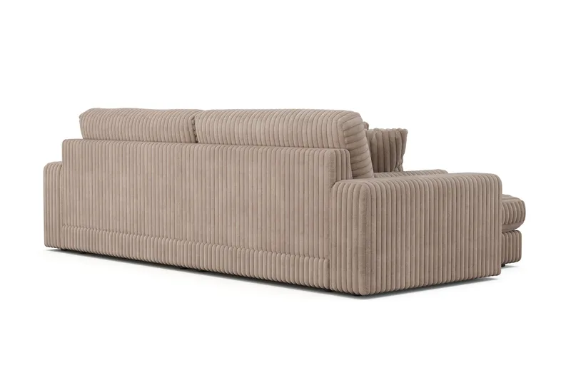 Arken Lyx 4-personers Vendbar L-formet Dyb Chaiselongsofa i Manchester - Greige - Møbler - Sofaer - Sofa med chaiselong