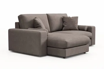 Arken Lyx dyb, vendbar L-formet 3-personers chaiselongsofa i stof - Brun - Møbler - Sofaer - Sofa med chaiselong