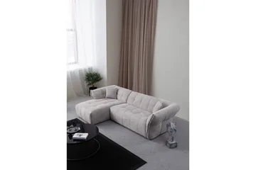 Azzo 4-personers Sofa med Chaiselong - Lysegrå - Møbler - Sofaer - Sofa med chaiselong