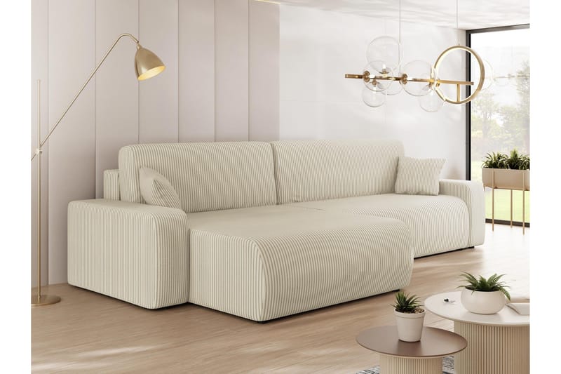 Barile Sofa med Divan 3-personers - Beige - Møbler - Sofaer - Sofa med chaiselong