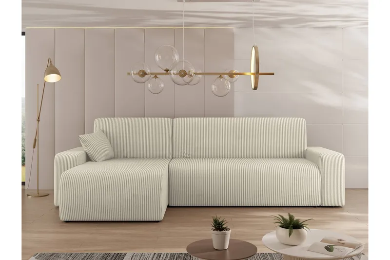 Barile Sofa med Divan 3-personers - Beige - Møbler - Sofaer - Sofa med chaiselong