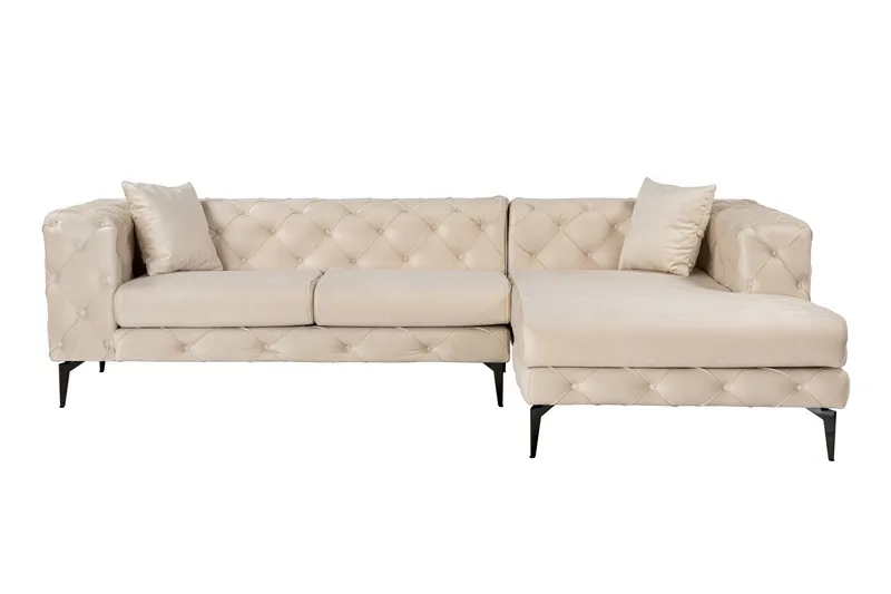 Beachport 3-personers Sofa med Højre Chaiselong, Beige