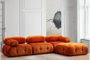 Belgin Boblende Divansofa 3-sæders 288 cm