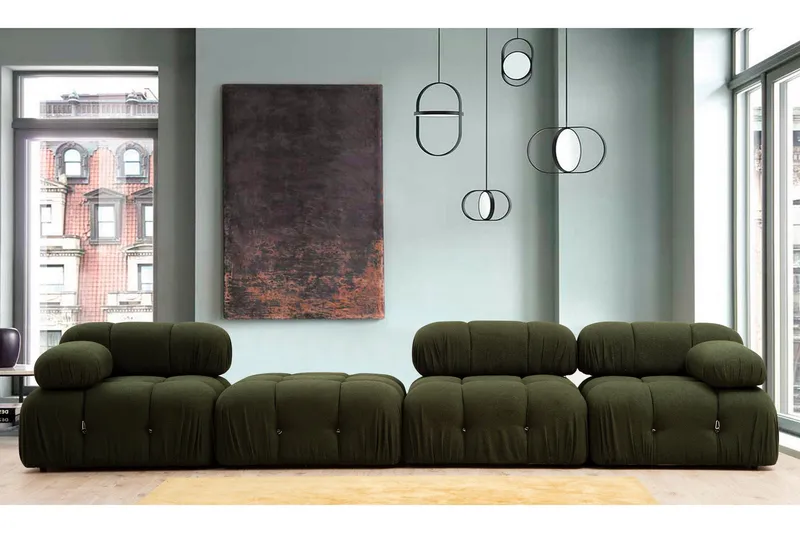 Belgin Boblende Divansofa 3-sæders 288 cm - Møbler - Sofaer - Sofa med chaiselong