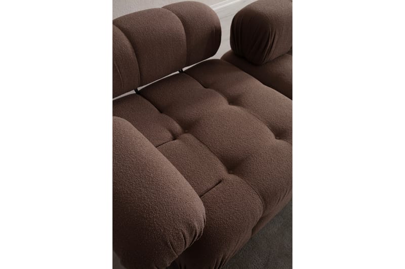 Belgin Boblende Divansofa 3-sæders 315 cm - Brun - Møbler - Sofaer - Sofa med chaiselong