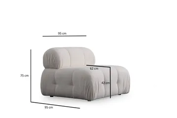 Belgin Sofa med Chaiselong 3-personers - Hvid - Møbler - Sofaer - Modulsofaer - Komplet modulsofa
