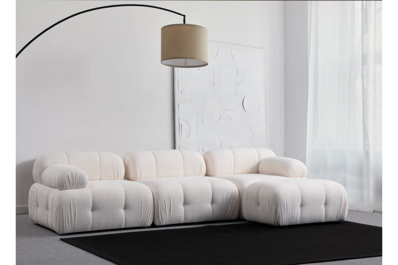 Belgin Sofa med Chaiselong 3-personers - Hvid - Møbler - Sofaer - Sofa med chaiselong