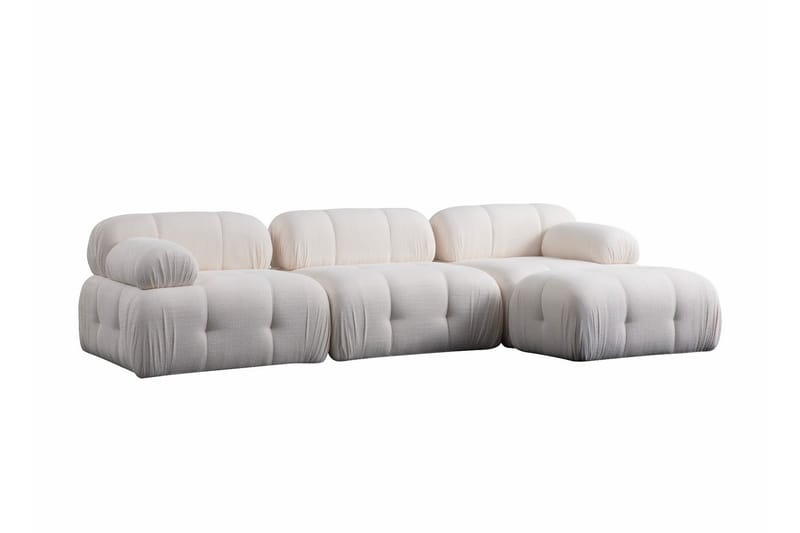 Belgin Sofa med Chaiselong 3-personers - Hvid - Møbler - Sofaer - Sofa med chaiselong